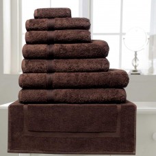 Belledorm Hotel Suite Madison 600gsm Chocolate Cotton Towels and Mat